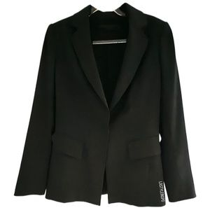 DONNA KARAN NY Womens Blazer Oxford Dark Gray Size 8